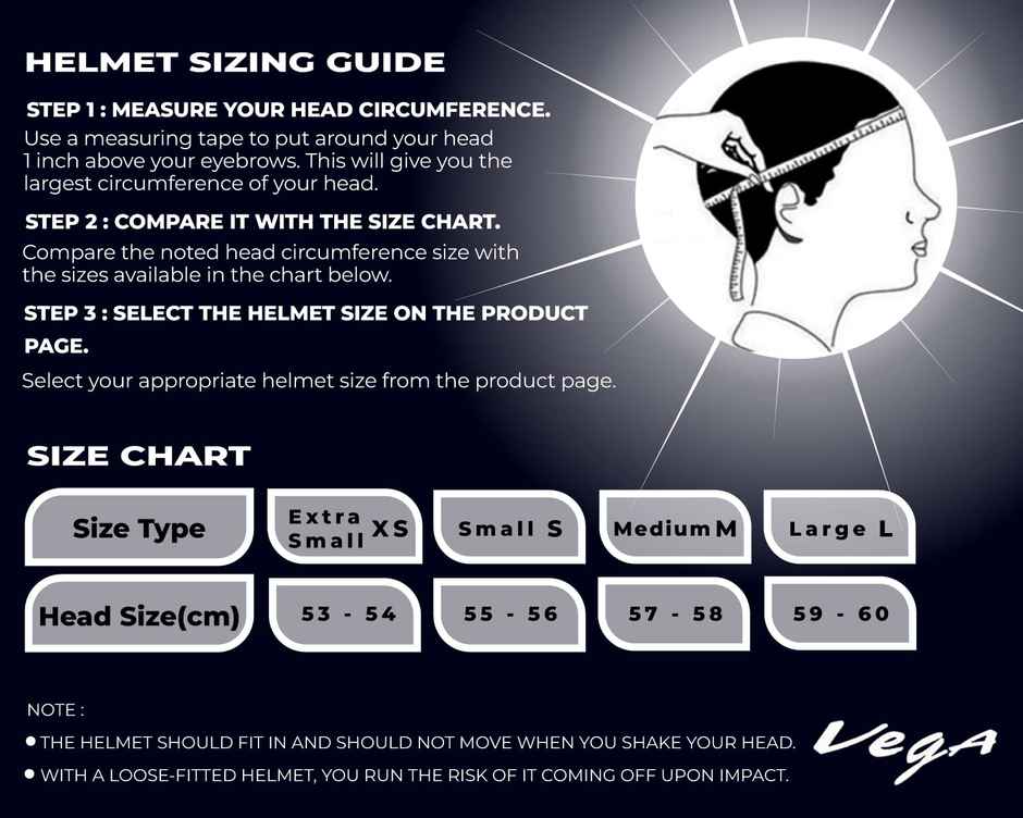 Vega Crux Dx Dull Black Helmet-L
