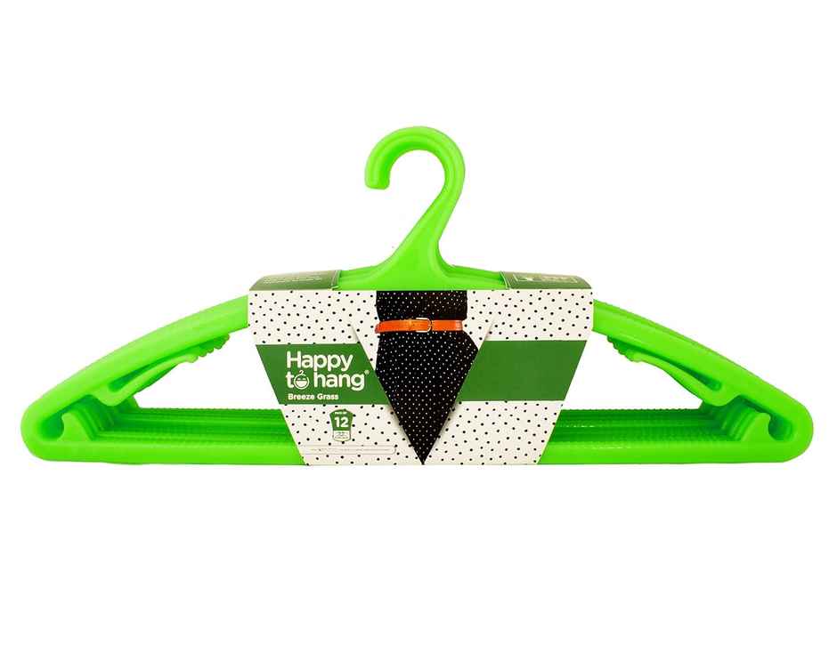 Happy To Hang 12 Piece Breeze Grass Polypropylene Hanger, Green