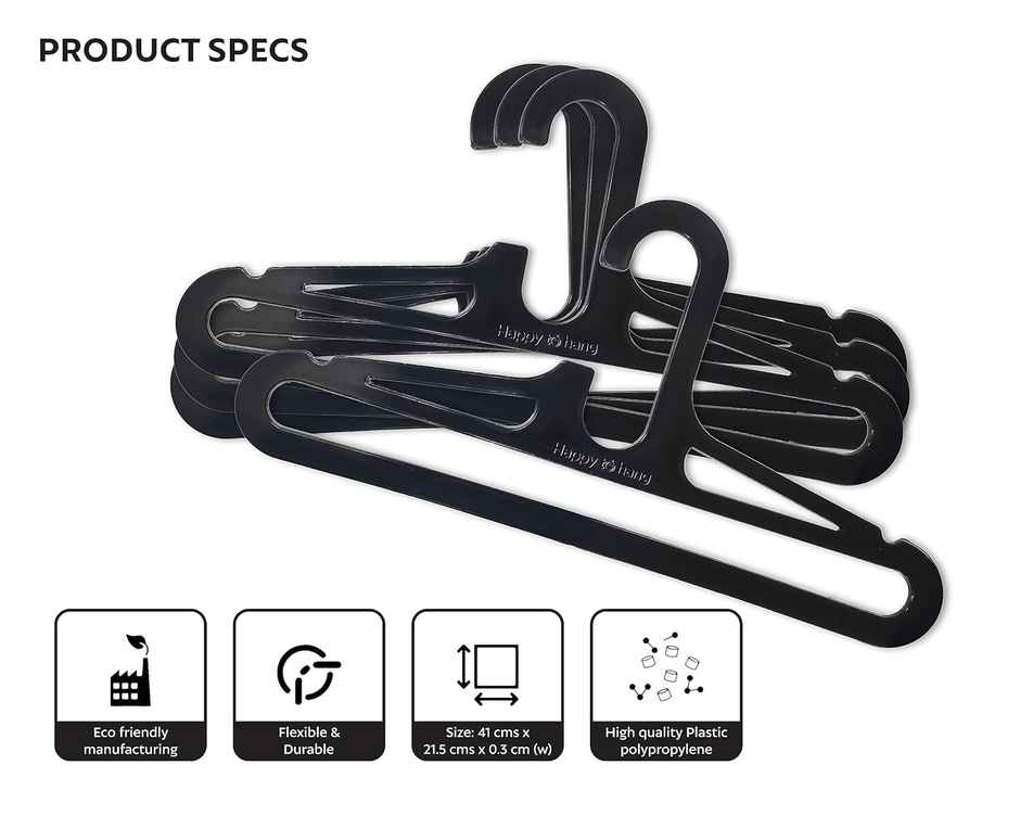 Happytohang Chamknight Benzer Hanger, Pack Of 12