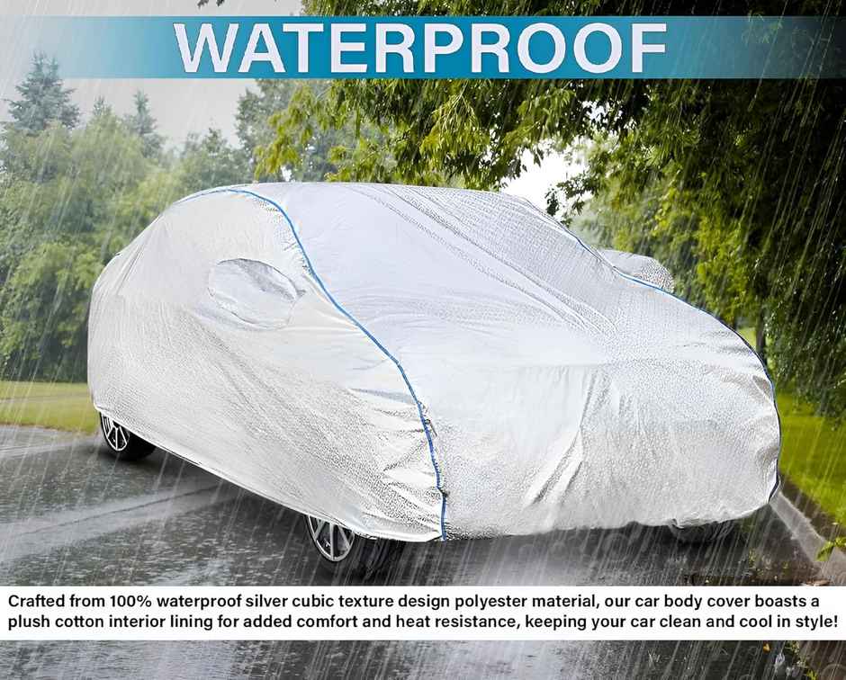 Motorzee Body Cover for Suv and Sedan Free Size | XXL)