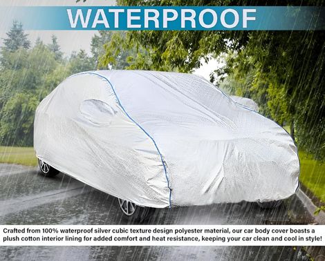 Motorzee Body Cover for Suv and Sedan Free Size | XXL)