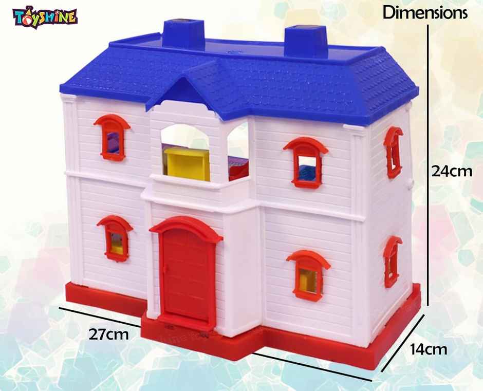 Toyshine Marry'S Home Sweet Dream Diy Doll House With 2 Compartment And Furniture Accessories