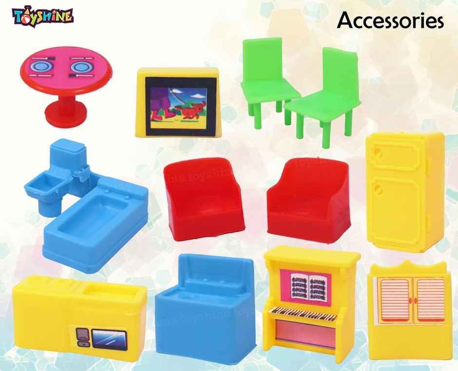 Toyshine Marry'S Home Sweet Dream Diy Doll House With 2 Compartment And Furniture Accessories