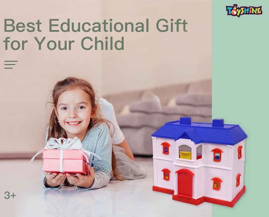 Toyshine Marry'S Home Sweet Dream Diy Doll House With 2 Compartment And Furniture Accessories