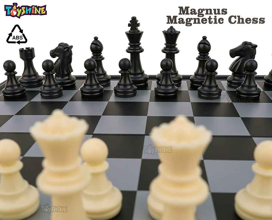 Toyshine Magnus Magnetic Chess Set With Folding Chess Board And Pieces Educational Toys