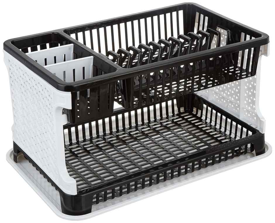 Clazkit Plastic Kitchen Organizer Rack With Water Storing Tray | 51 x 33x 27 cm (Colour May Vary)