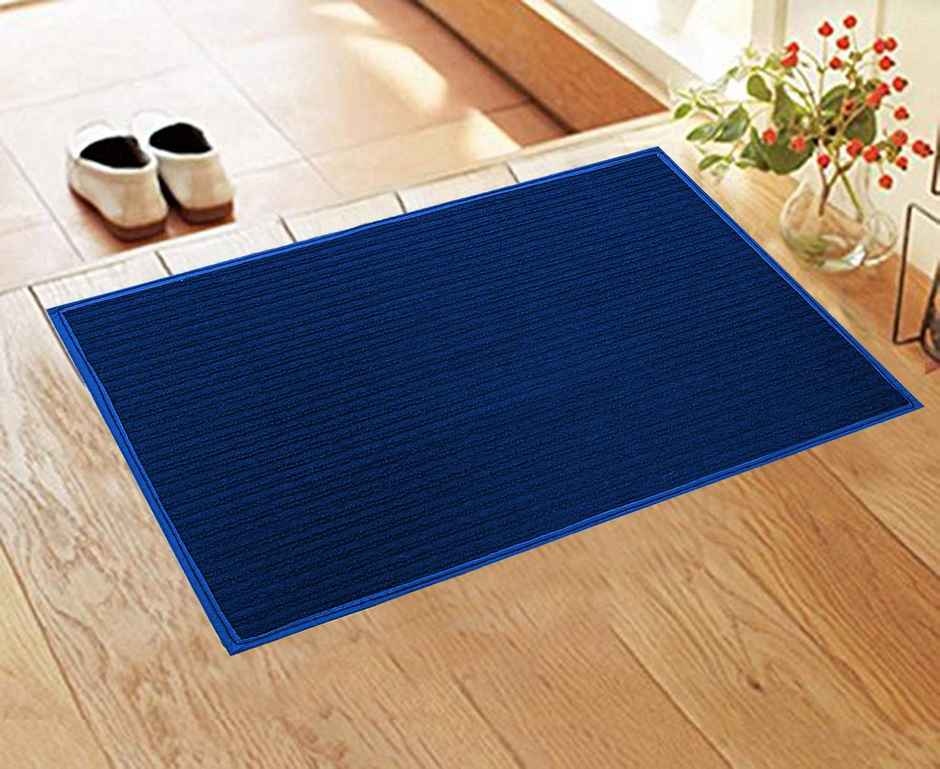 Kuber Industries Microfiber Anti Slip 3 Pieces Door Mat | 36 x 79 cm | Blue, Grey & Green