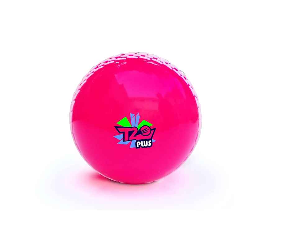 Jaspo Synthetic T-20 Plus Practice Cricket Ball/Wind Ball | Pack Of 3 | Pink
