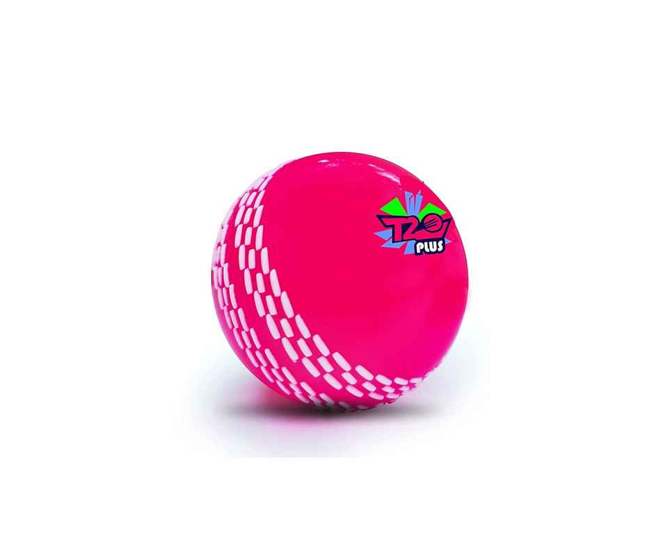 Jaspo Synthetic T-20 Plus Practice Cricket Ball/Wind Ball | Pack Of 3 | Pink