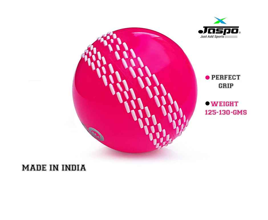 Jaspo Synthetic T-20 Plus Practice Cricket Ball/Wind Ball | Pack Of 3 | Pink
