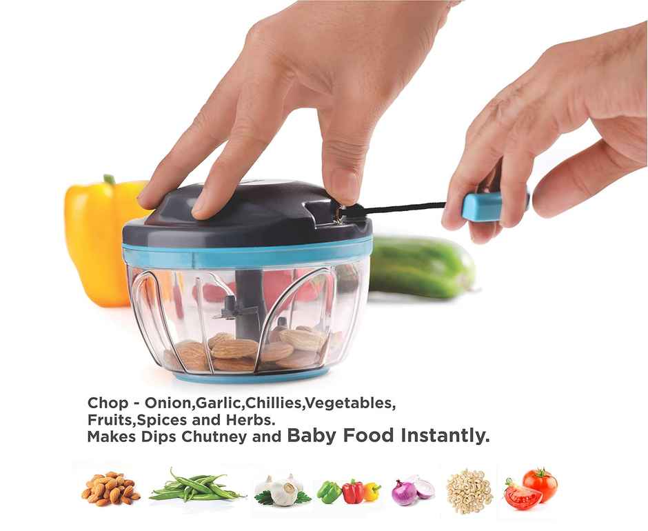 Crystal Plastic Xpress Pull N Chop Mini, 450 ml, Multicolour