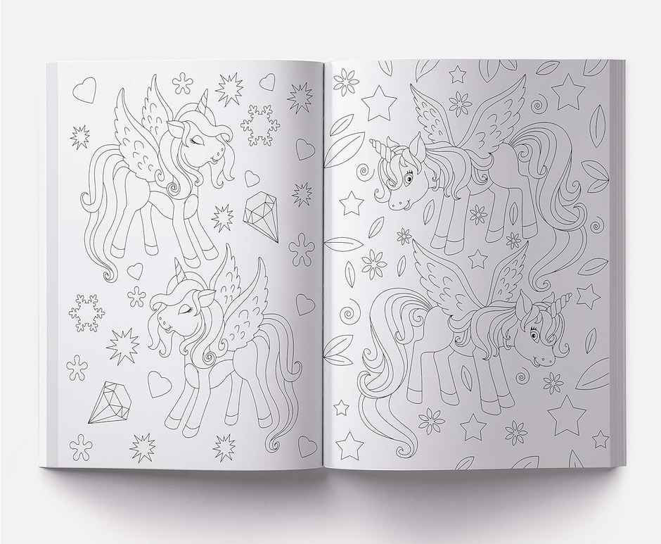 101 Unicorn Colouring Book- Fun Activity Colouring Book for Children