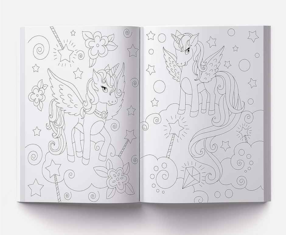 101 Unicorn Colouring Book- Fun Activity Colouring Book for Children