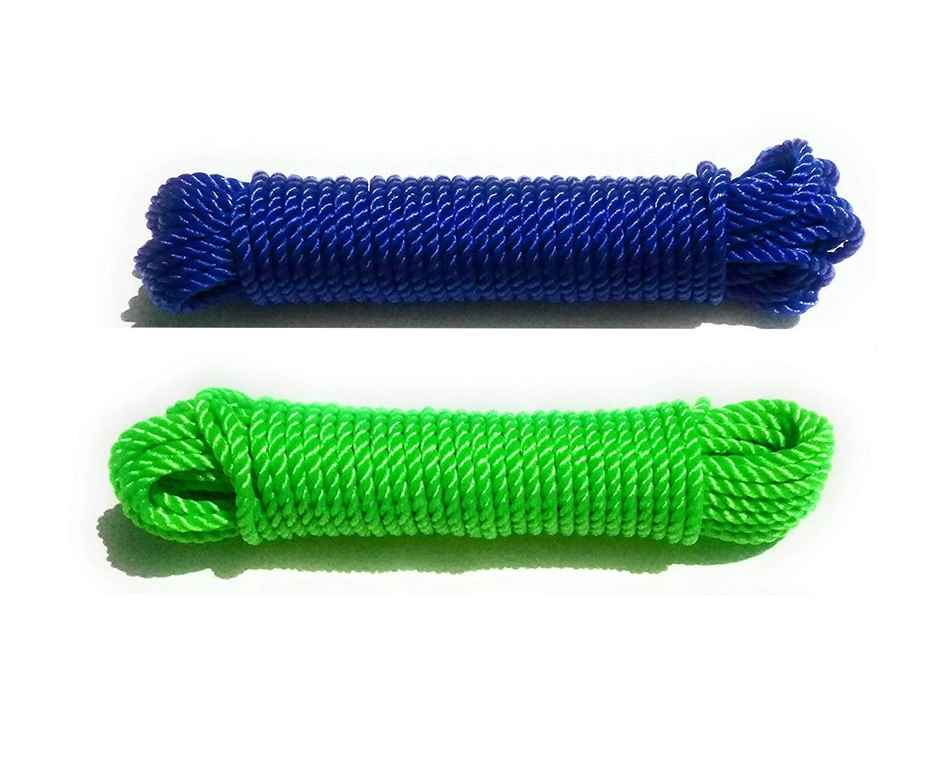 Swastik Housewares Cloth Hanging Rope  | 15 mtr | Assorted Color For Both Indoor Outdoor