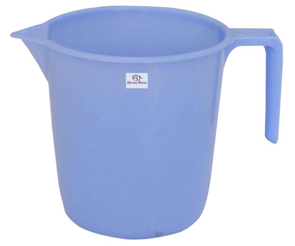 Kuber Industries 2 Pieces Unbreakable Virgin Plastic Multipurpose Bathroom Bucket & Mug Set|Blue