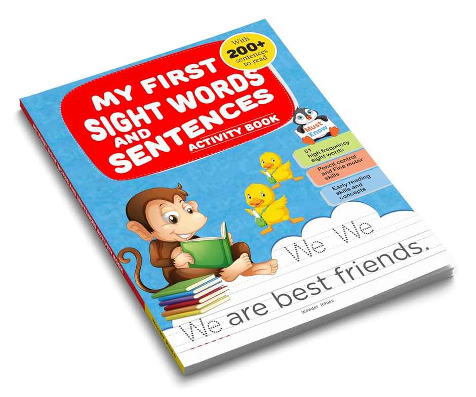 My First Sight Words and Sentences- Activity Book for Children