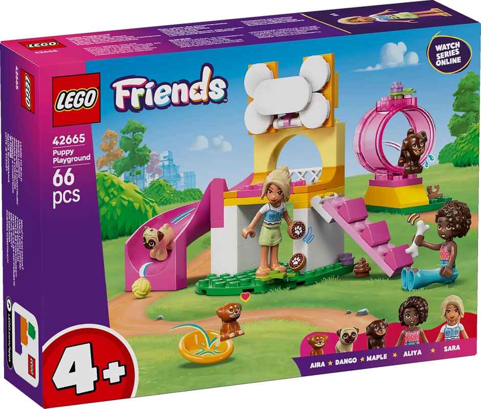 LEGO Friends Puppy Playground Building Kit Dog Toy for Pretend Play 42665 Building Blocks Toys