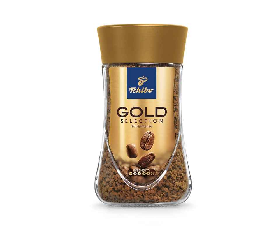 Tchibo Gold Selection Medium Roast Instant Coffee, Rich & Intense Flavor