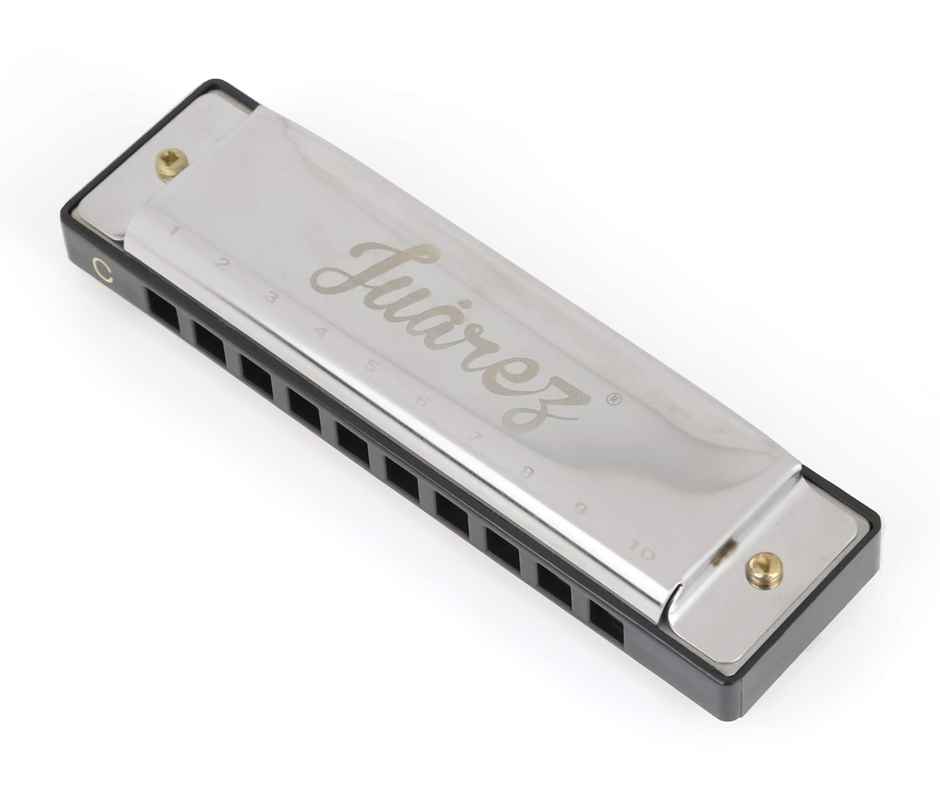 Juarez Jrz10Hm Key C Diatonic Blues Harmonica 10 Hole 20 Tones Case, Kids & Professionals, Silver
