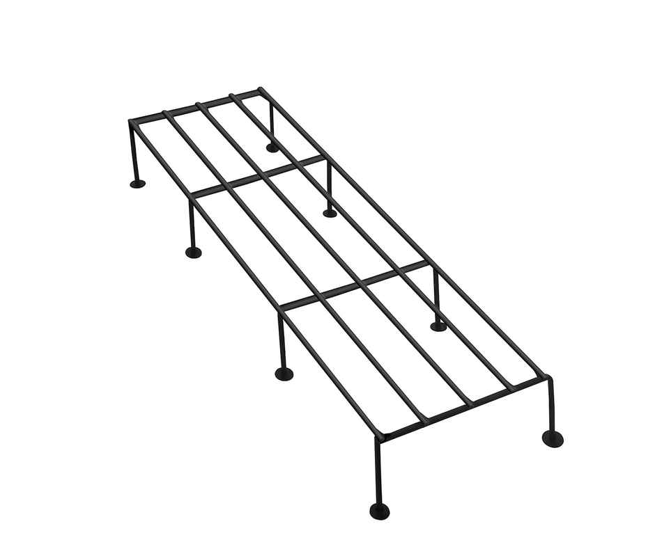 TrustBasket 24 Inch Metal Plant Stand | Black Decorative Stand for Balcony Garden - Indigo