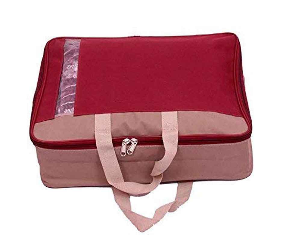 Kuber Industries Rexine Lahenga Bag | Beige