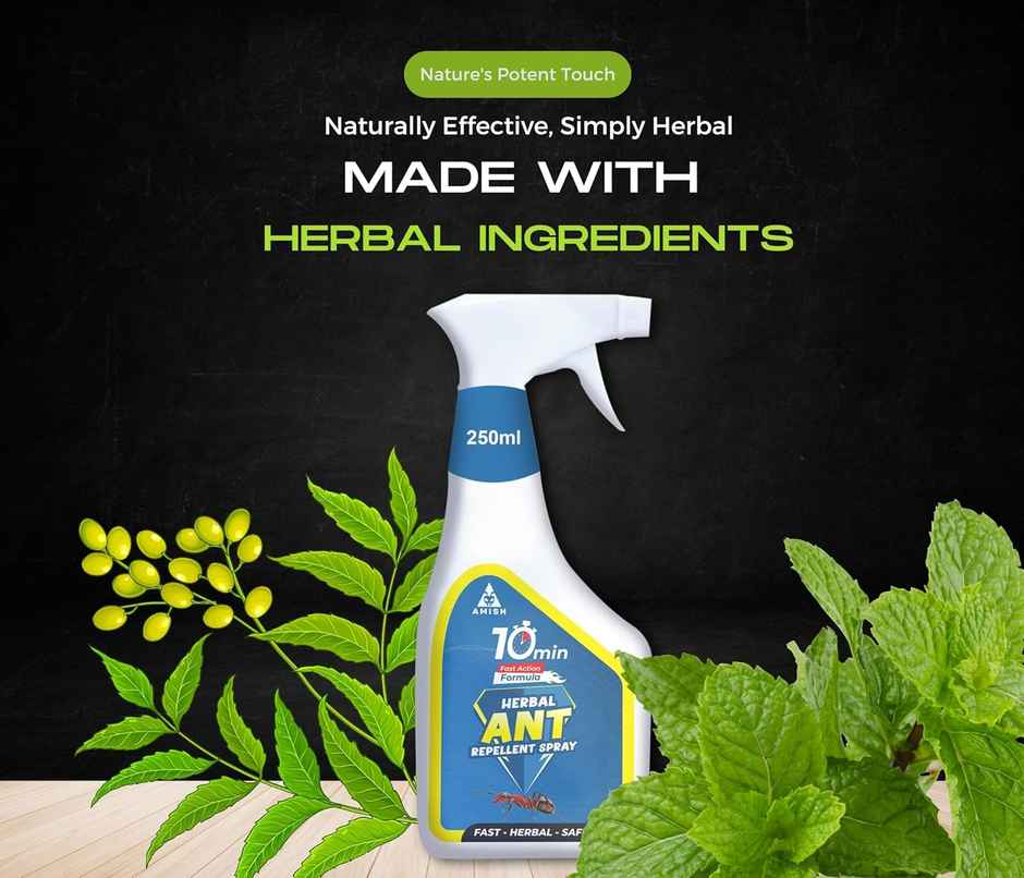 Amish Herbal Ant Spray 250Ml | 10 Minutes Result Guarantee | Powerful 100% Organic No Chemical