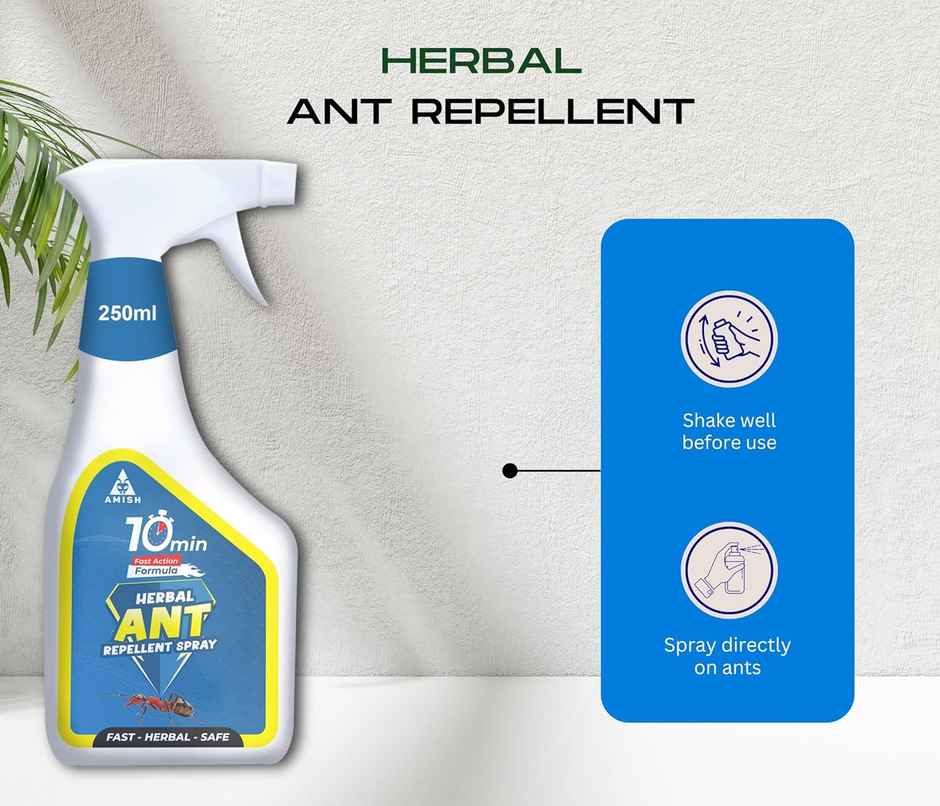Amish Herbal Ant Spray 250Ml | 10 Minutes Result Guarantee | Powerful 100% Organic No Chemical