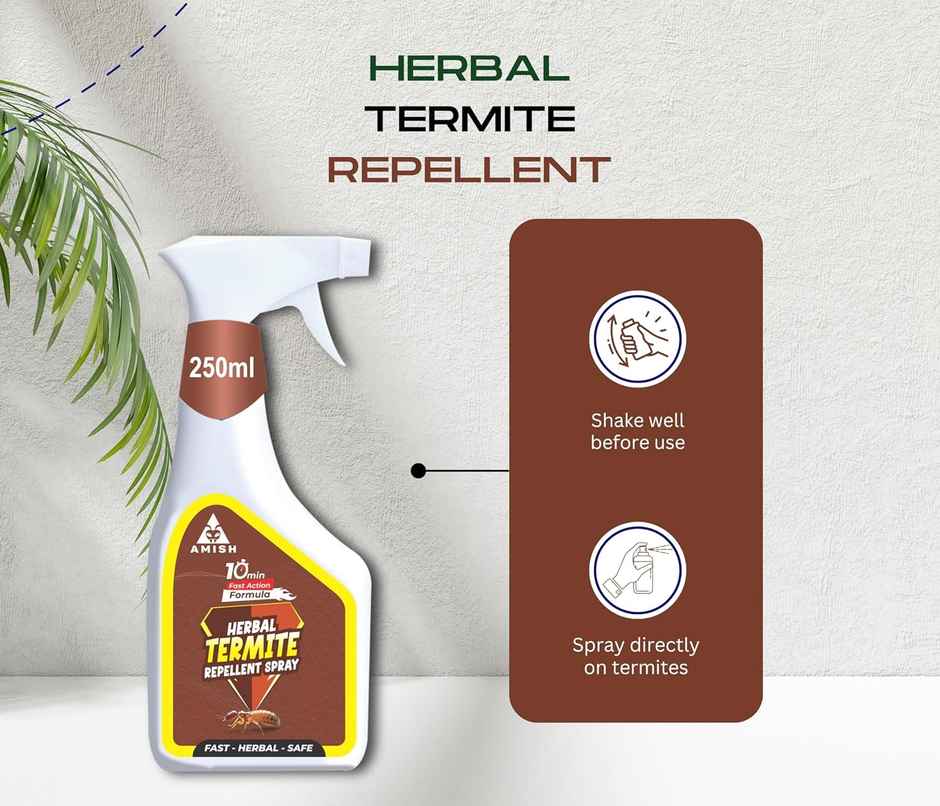 Amish Herbal Termite Spray 250 Ml Pack Of 2 |10 Minutes Result Guarantee | 100% Organic No Chemical