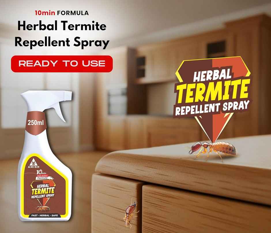 Amish Herbal Termite Spray 250 Ml Pack Of 2 |10 Minutes Result Guarantee | 100% Organic No Chemical