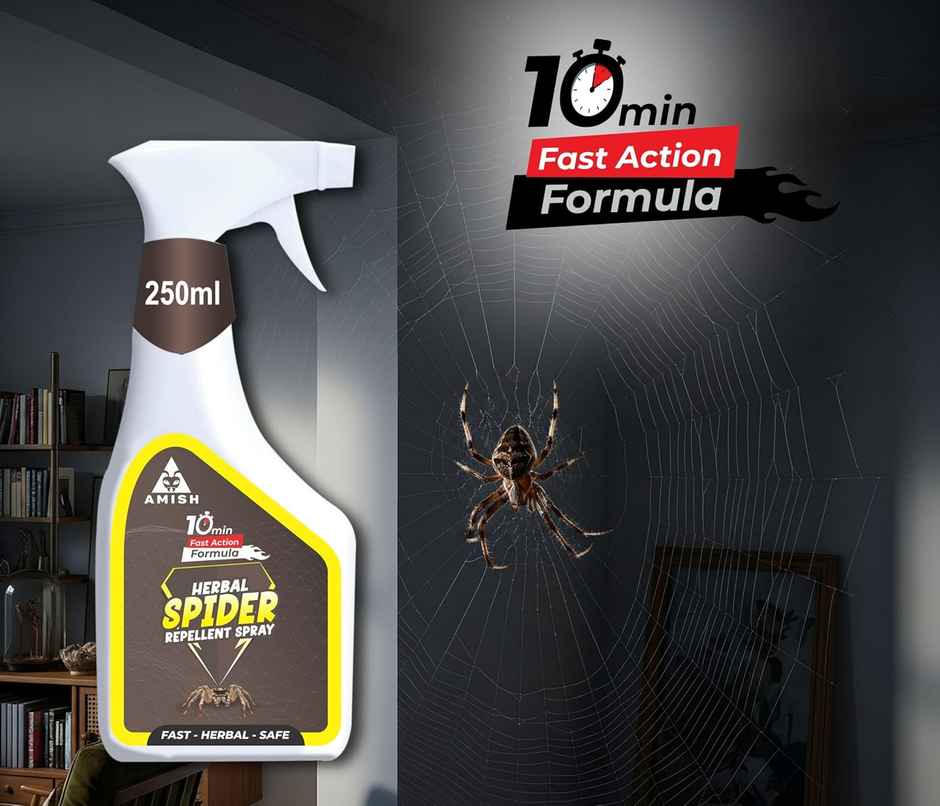 Amish Herbal Spider Spray 250Ml | 10 Minutes Result Guarantee |Powerful 100% Organic No Chemical