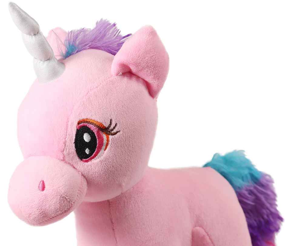 Mirada 29Cm Standing Unicorn With Glitter Horn - Pink