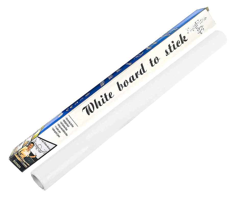 Chrome Polyvinyl Chloride White Board Wall Sticker With For School, Office, College (45X200Cm)