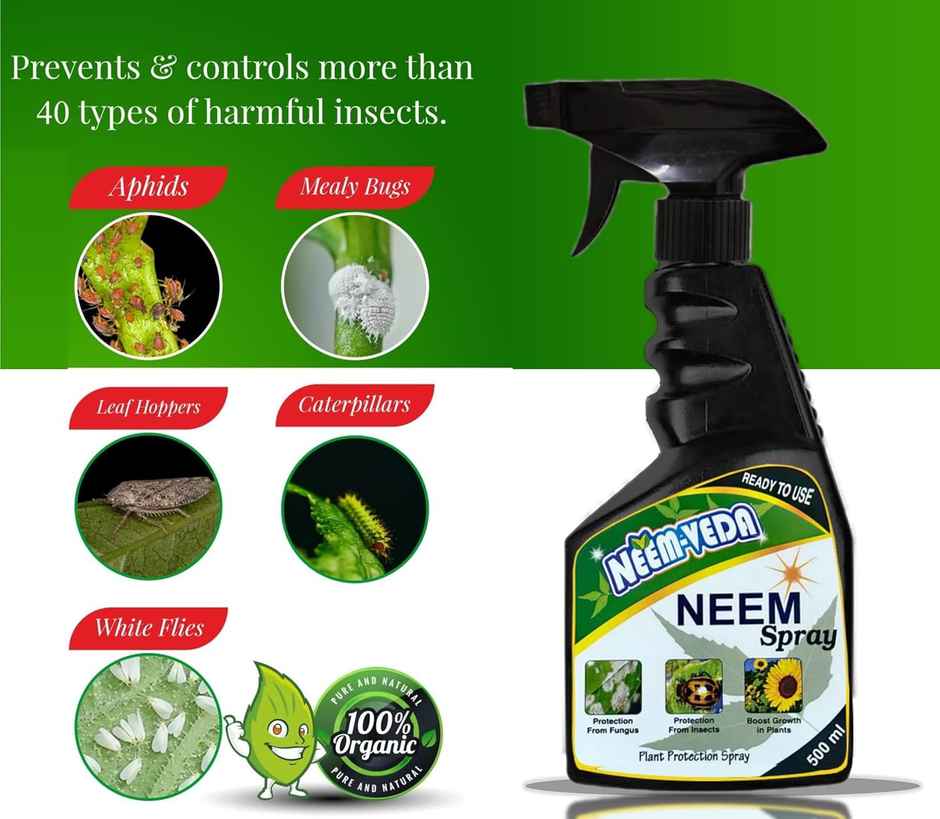 Home-Secure Natural Neem Oil Insect Repellent Spray for Plants