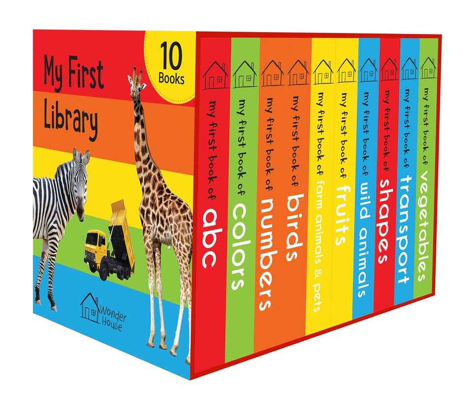 My First Library Board Books for Kids set of 10