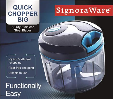SignoraWare Quick Chopper (Big)With 3 Steel Blade, 725Ml, 7002 - Assorted