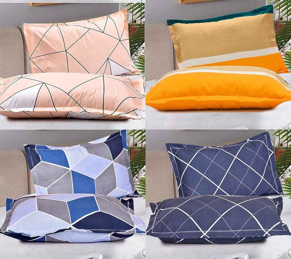 Status Printed Pillow Cover Set of 2 | 40x60 Cm | Assorted