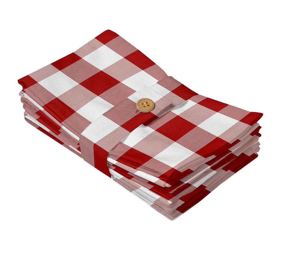 Lushomes Napkins - Red Buffalo Checks | 20 x 20 inch