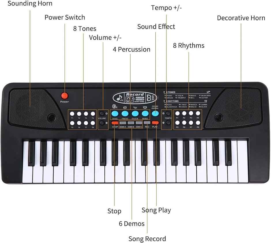 Storio 37 Keys Piano Keyboard for Kids | Musical Learning Toy