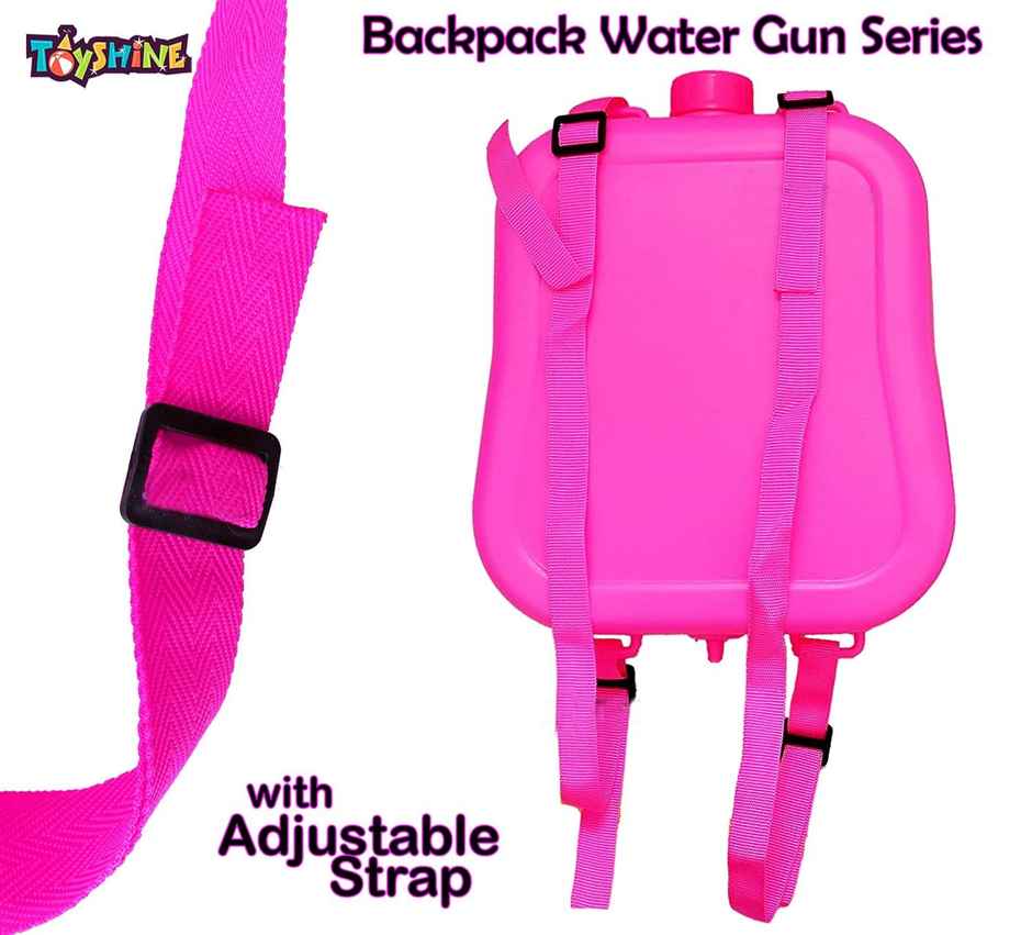 Toyshine Holi Water Toy Gun with Pressure Mechanism | Back Holding Tank 5.0 L | Unicorn Pink