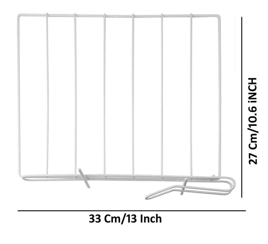 Go Hooked Wardrobe Shelf Divider Cloth Organizer | Wardrobe Separator | Metal Black | Set Of 3