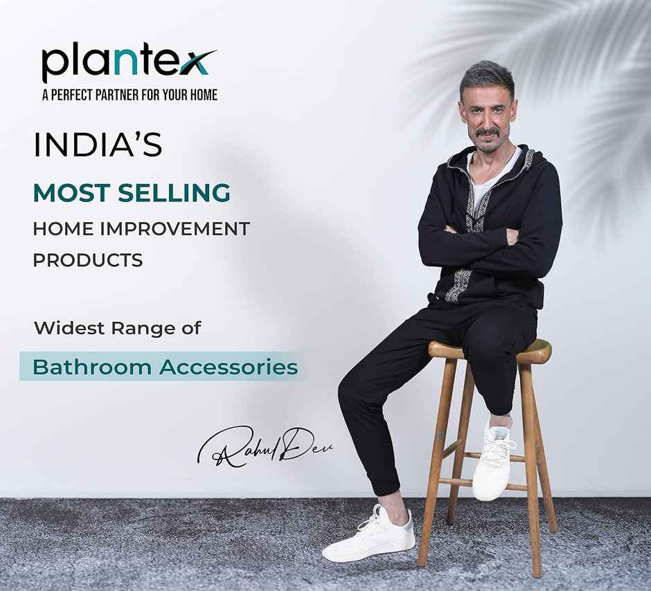 Plantex Stainless Steel Toothbrush Holder With ABS Tumbler Stand For Bathroom - Chrome Finish