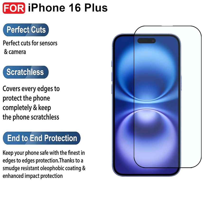 Artistque Tempered Glass for iPhone 16 | iPhone 15 Screen Protector Guard