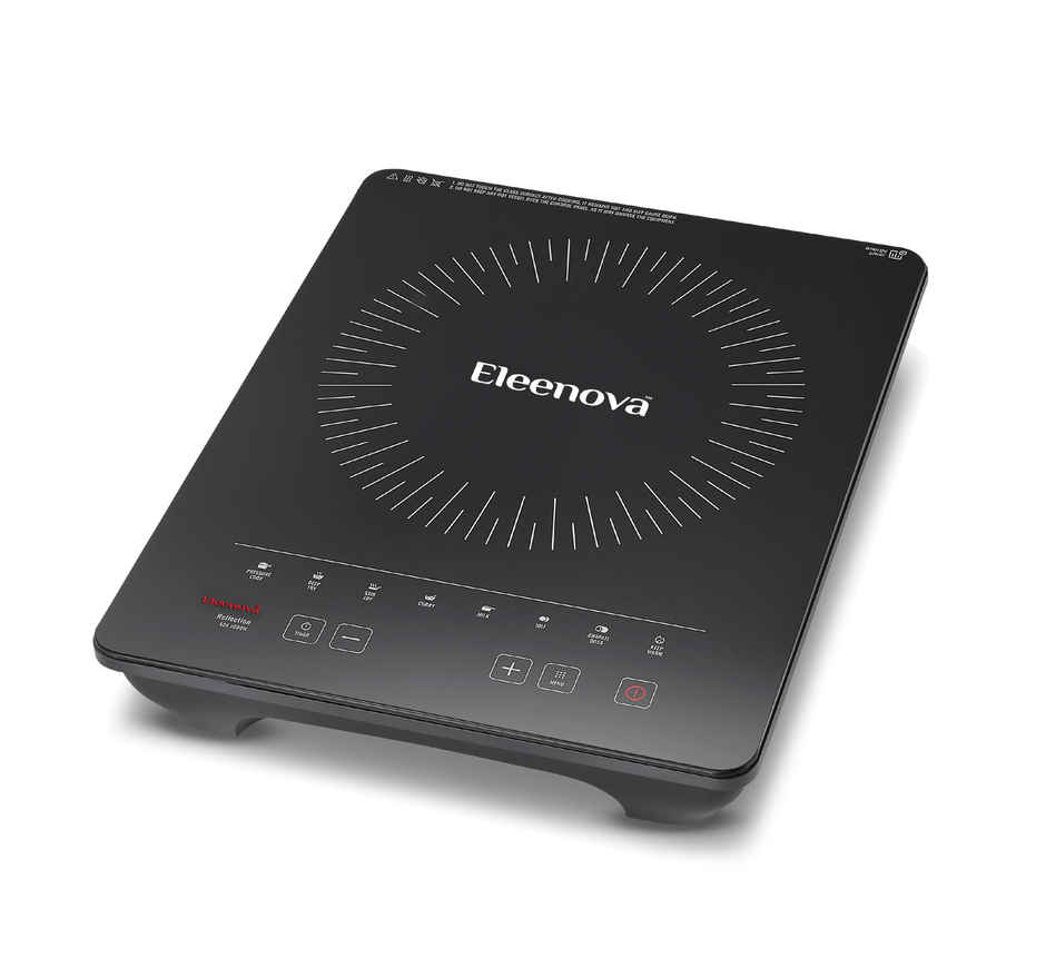Eleenova Reflection 2000 W Induction-BIS-Approved, Crystal Glass, Smart-Sense, Indian Presets