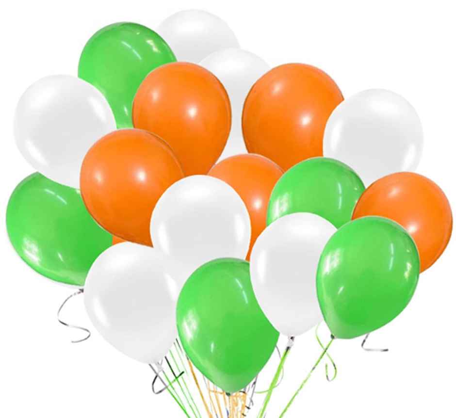 Balloon - Orange White & Green