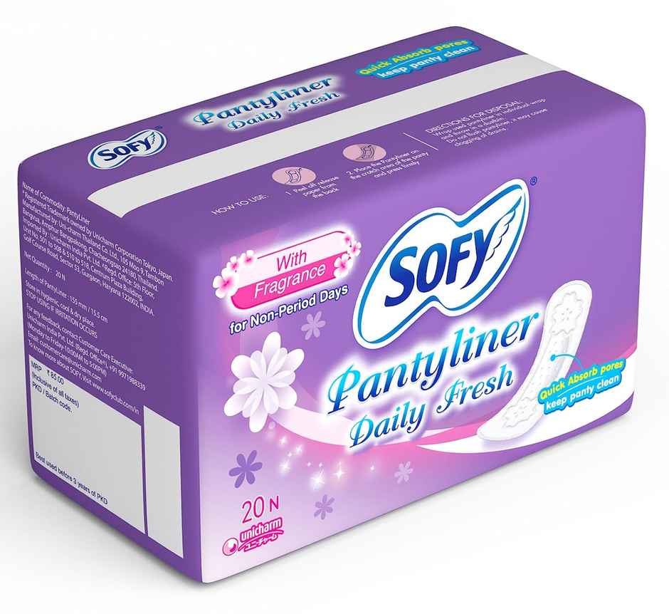 Sofy Daily Fresh Women Pantyliners | Prevents Spotting | Ultra Thin Combo