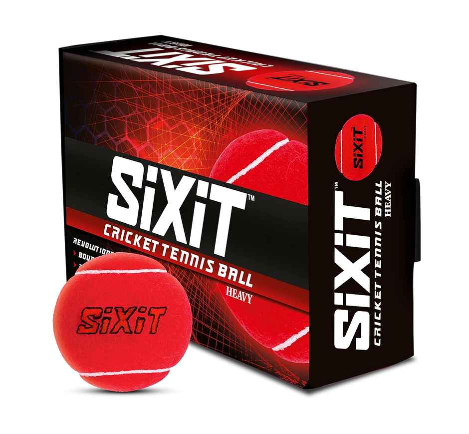 Sixit Heavy Cricket Tennis Ball | Red