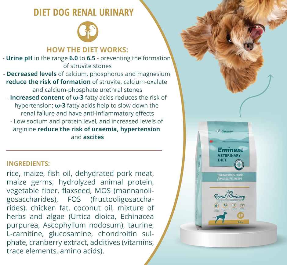 Eminent Veterinary Diet Renal/Urinary Dry Food For All Breed Dogs