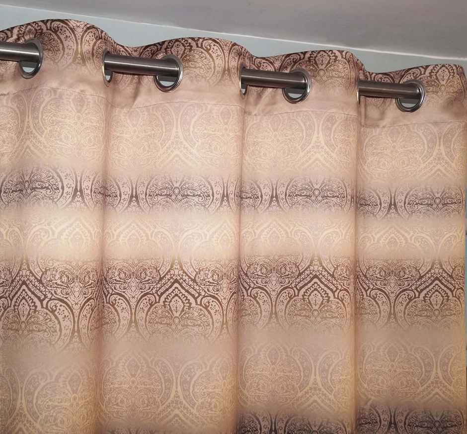 Lushomes Blackout Window Curtain - Abstract Printed | 8 Metal Eyelets | 5 ft | 54 x 6 inch