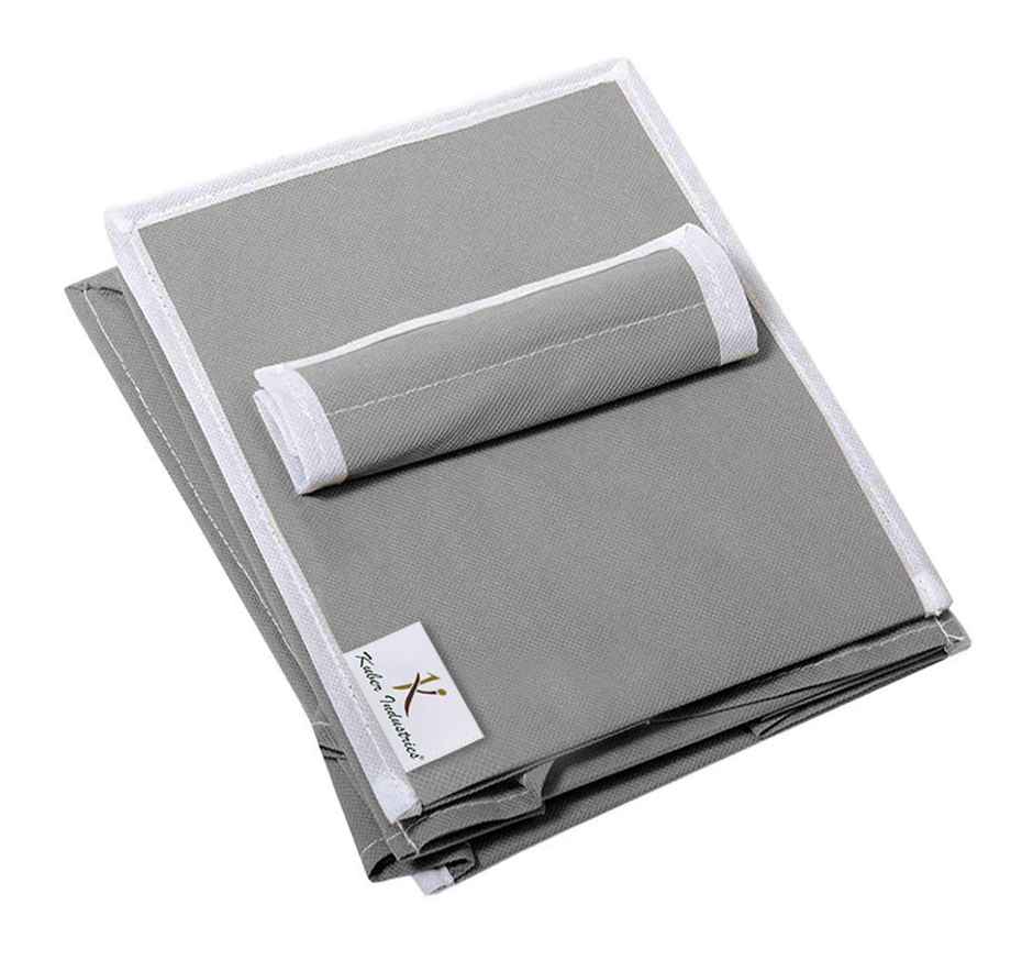 Kuber Industries 4 Shelf Closet Organizer | Non Woven Fabric | 31 x 25 x 80 CM | Grey