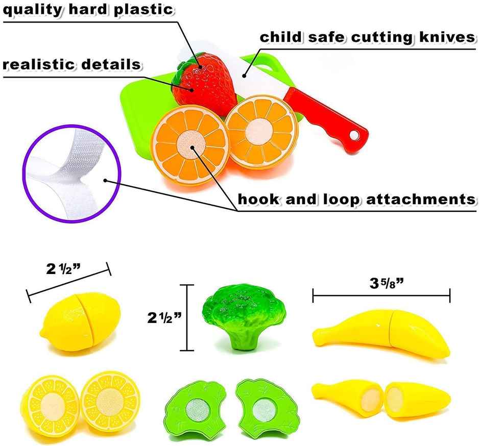 Webby Realistic Sliceable Fruits Cutting Toy | 9 Pieces Set